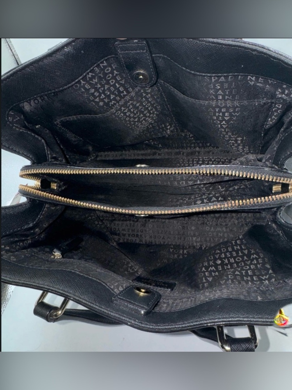 Kate Spade Laurel Way Evangalie Black Saffiano Leather satchel crossbody - Picture 5 of 5